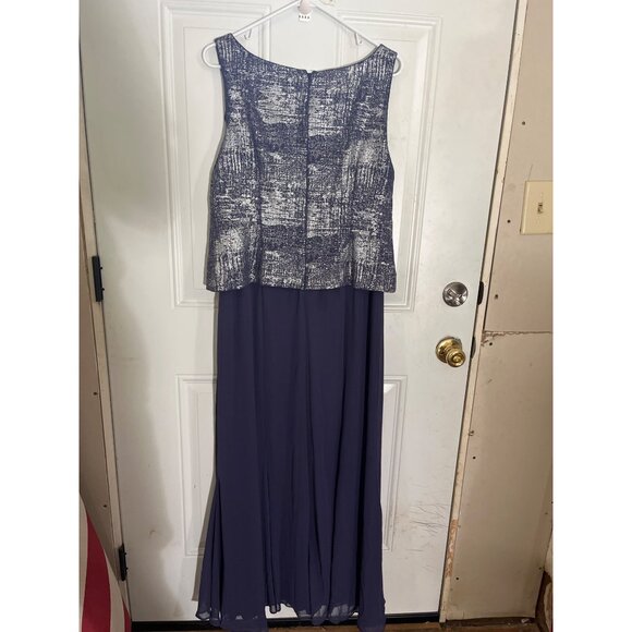 Alex Evenings purple silver maxi gown with jacket size 12 - Picture 5 of 9